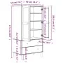 SENJA Schrank in Rattan-Kiefernholz-Optik braun 90x55x175 cm von , Kleiderschränke - Ref: Foro24-358034, Preis: 349,81 €, Rab...