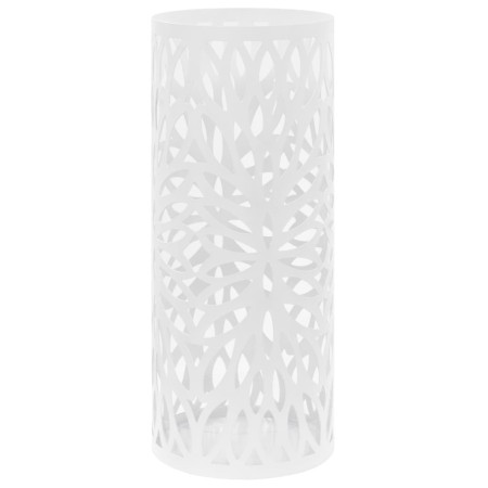 Schirmständer im Blattdesign aus weißem Stahl von vidaXL, Schirmständer - Ref: Foro24-246803, Preis: 40,32 €, Rabatt: %