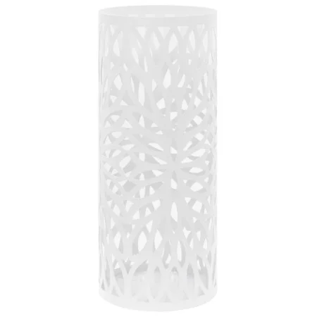 White steel leaf design umbrella stand by vidaXL, umbrella stands - Ref: Foro24-246803, Price: 40,32 €, Discount: %