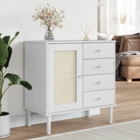 SENJA Sideboard Rattanoptik weißes Kiefernholz 80x40x80 cm von , Sideboards - Ref: Foro24-358038, Preis: 104,08 €, Rabatt: %