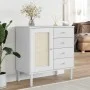 SENJA sideboard rattan look white pine wood 80x40x80 cm by , Sideboards - Ref: Foro24-358038, Price: 102,93 €, Discount: %