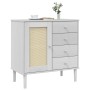 SENJA sideboard rattan look white pine wood 80x40x80 cm by , Sideboards - Ref: Foro24-358038, Price: 104,08 €, Discount: %