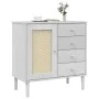 SENJA Sideboard Rattanoptik weißes Kiefernholz 80x40x80 cm von , Sideboards - Ref: Foro24-358038, Preis: 102,93 €, Rabatt: %