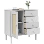 SENJA sideboard rattan look white pine wood 80x40x80 cm by , Sideboards - Ref: Foro24-358038, Price: 104,08 €, Discount: %