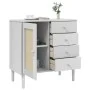 SENJA Sideboard Rattanoptik weißes Kiefernholz 80x40x80 cm von , Sideboards - Ref: Foro24-358038, Preis: 102,93 €, Rabatt: %