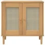 SENJA sideboard rattan look brown pine wood 80x35x80 cm by , Sideboards - Ref: Foro24-358031, Price: 83,51 €, Discount: %