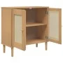 SENJA sideboard rattan look brown pine wood 80x35x80 cm by , Sideboards - Ref: Foro24-358031, Price: 83,51 €, Discount: %