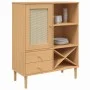 SENJA tall sideboard rattan look brown wood 90x40x112 cm by , Sideboards - Ref: Foro24-358052, Price: 125,15 €, Discount: %