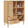 SENJA tall sideboard rattan look brown wood 90x40x112 cm by , Sideboards - Ref: Foro24-358052, Price: 125,15 €, Discount: %