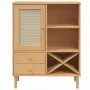SENJA tall sideboard rattan look brown wood 90x40x112 cm by , Sideboards - Ref: Foro24-358052, Price: 125,15 €, Discount: %