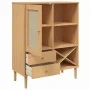 SENJA tall sideboard rattan look brown wood 90x40x112 cm by , Sideboards - Ref: Foro24-358052, Price: 125,15 €, Discount: %