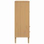 Aparador alto SENJA aspecto de ratán madera marrón 90x40x112 cm