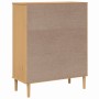 Aparador alto SENJA aspecto de ratán madera marrón 90x40x112 cm