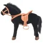 Black plush standing toy horse by vidaXL, Stuffed animals - Ref: Foro24-91310, Price: 94,63 €, Discount: %