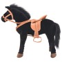 Schwarzes Plüsch-Fußspielzeug Pferd von vidaXL, Stofftiere - Ref: Foro24-91310, Preis: 96,65 €, Rabatt: %