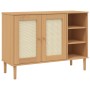 SENJA Sideboard Rattanoptik braunes Kiefernholz 112x40x80 cm von , Sideboards - Ref: Foro24-358028, Preis: 123,44 €, Rabatt: %