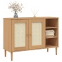 SENJA Sideboard Rattanoptik braunes Kiefernholz 112x40x80 cm von , Sideboards - Ref: Foro24-358028, Preis: 123,44 €, Rabatt: %