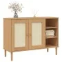 SENJA Sideboard Rattanoptik braunes Kiefernholz 112x40x80 cm von , Sideboards - Ref: Foro24-358028, Preis: 122,20 €, Rabatt: %