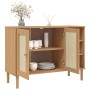 Aparador SENJA aspecto de ratán madera pino marrón 112x40x80 cm de , Aparadores - Ref: Foro24-358028, Precio: 123,44 €, Descu...