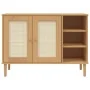 Aparador SENJA aspecto de ratán madera pino marrón 112x40x80 cm de , Aparadores - Ref: Foro24-358028, Precio: 122,20 €, Descu...