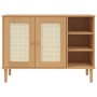 Aparador SENJA aspecto de ratán madera pino marrón 112x40x80 cm de , Aparadores - Ref: Foro24-358028, Precio: 123,44 €, Descu...