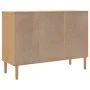 Aparador SENJA aspecto de ratán madera pino marrón 112x40x80 cm de , Aparadores - Ref: Foro24-358028, Precio: 122,20 €, Descu...