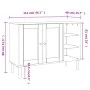 Aparador SENJA aspecto de ratán madera pino marrón 112x40x80 cm de , Aparadores - Ref: Foro24-358028, Precio: 122,20 €, Descu...