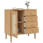 SENJA sideboard rattan look brown pine wood 80x40x80 cm by , Sideboards - Ref: Foro24-358037, Price: 103,62 €, Discount: %