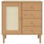 SENJA sideboard rattan look brown pine wood 80x40x80 cm by , Sideboards - Ref: Foro24-358037, Price: 104,69 €, Discount: %