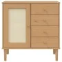 SENJA sideboard rattan look brown pine wood 80x40x80 cm by , Sideboards - Ref: Foro24-358037, Price: 103,62 €, Discount: %