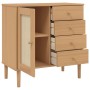 SENJA sideboard rattan look brown pine wood 80x40x80 cm by , Sideboards - Ref: Foro24-358037, Price: 104,69 €, Discount: %