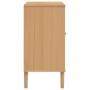 Aparador SENJA aspecto de ratán madera pino marrón 80x40x80 cm