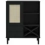 SENJA high sideboard black wood rattan look 90x40x112 cm by , Sideboards - Ref: Foro24-358054, Price: 125,15 €, Discount: %