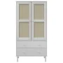 Armario SENJA aspecto de ratán madera pino blanco 90x55x175 cm de , Armarios roperos - Ref: Foro24-358035, Precio: 402,98 €, ...