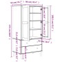 SENJA wardrobe rattan look white pine wood 90x55x175 cm by , Wardrobes - Ref: Foro24-358035, Price: 409,68 €, Discount: %