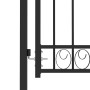 Puerta de jardín con arco superior acero negro 100x150 cm