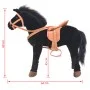 Black plush standing toy horse by vidaXL, Stuffed animals - Ref: Foro24-91310, Price: 94,63 €, Discount: %