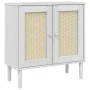 Sideboard SENJA aus Rattanoptik, Kiefernholz weiß 80x35x80 cm von , Sideboards - Ref: Foro24-358032, Preis: 107,41 €, Rabatt: %