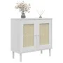 Sideboard SENJA aus Rattanoptik, Kiefernholz weiß 80x35x80 cm von , Sideboards - Ref: Foro24-358032, Preis: 107,41 €, Rabatt: %