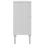 Aparador SENJA aspecto de ratán madera pino blanco 80x35x80 cm by , Sideboards - Ref: Foro24-358032, Price: 108,85 €, Discoun...