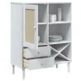 Aparador alto SENJA aspecto de ratán madera blanco 90x40x112 cm by , Sideboards - Ref: Foro24-358053, Price: 125,07 €, Discou...