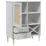 Aparador alto SENJA aspecto de ratán madera blanco 90x40x112 cm by , Sideboards - Ref: Foro24-358053, Price: 125,07 €, Discou...