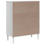 Aparador alto SENJA aspecto de ratán madera blanco 90x40x112 cm by , Sideboards - Ref: Foro24-358053, Price: 126,23 €, Discou...