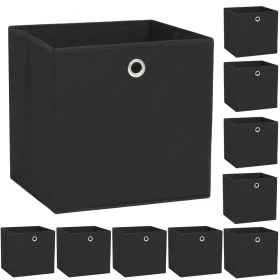 Storage boxes 10 pcs non-woven textile 32x32x32 cm black by vidaXL, Storage baskets - Ref: Foro24-245746, Price: 50,61 €, Dis...