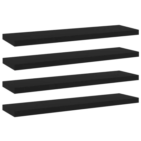 Shelf shelves 4 pcs black plywood 40x10x1.5cm by , Shelves - Ref: Foro24-805124, Price: 15,90 €, Discount: %