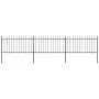 Garden fence with black steel spear points 5.1x1 m by , fence panels - Ref: Foro24-277613, Price: 180,45 €, Discount: %