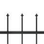 Garden fence with black steel spear points 5.1x1 m by , fence panels - Ref: Foro24-277613, Price: 180,45 €, Discount: %