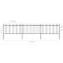 Garden fence with black steel spear points 5.1x1 m by , fence panels - Ref: Foro24-277613, Price: 180,45 €, Discount: %