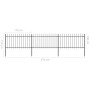 Gartenzaun mit Speerspitzen Stahl schwarz 5,1x1 m von , Zaunpaneele - Ref: Foro24-277613, Preis: 155,33 €, Rabatt: %