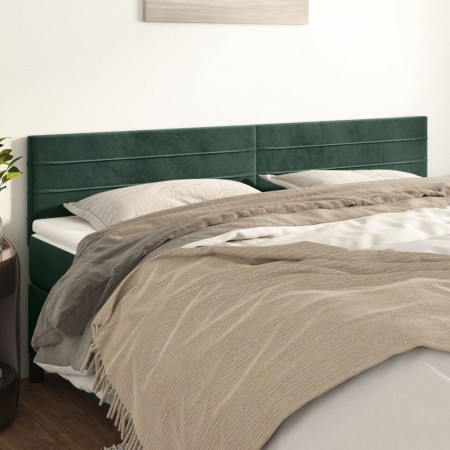 Kopfteile 2 Einheiten aus dunkelgrünem Samt 80x5x78/88 cm von , Kopf- und Fußteile - Ref: Foro24-346169, Preis: 67,18 €, Raba...